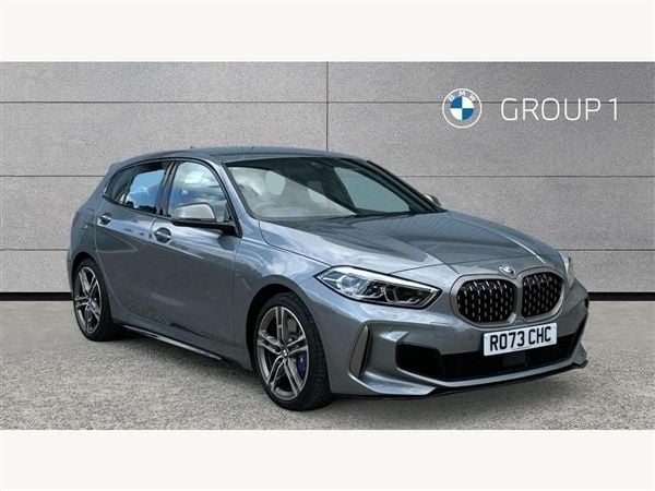 Skyscraper grey metallic Used 2023 BMW M135 Shadowline Hatchback | £28,350 (Fair price) - Image 1/4