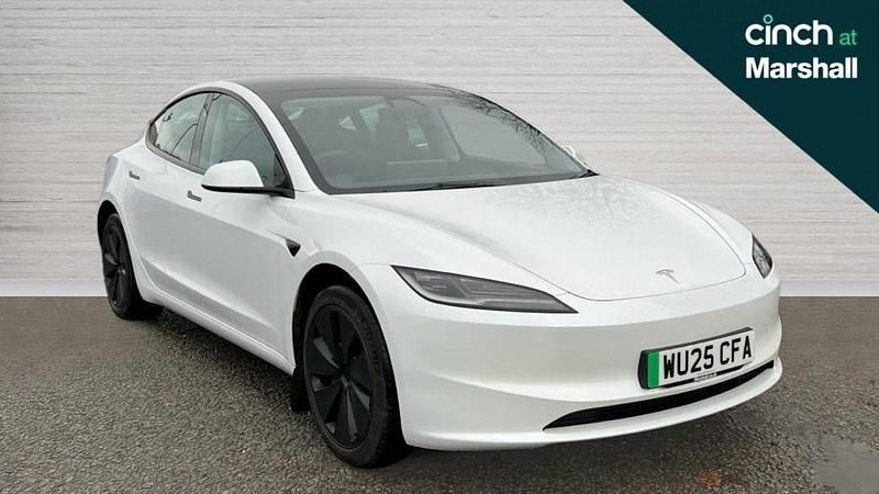 White Used 2025 Tesla Model 3 Long Range RWD Sedan | £37,480 - Image 1/4