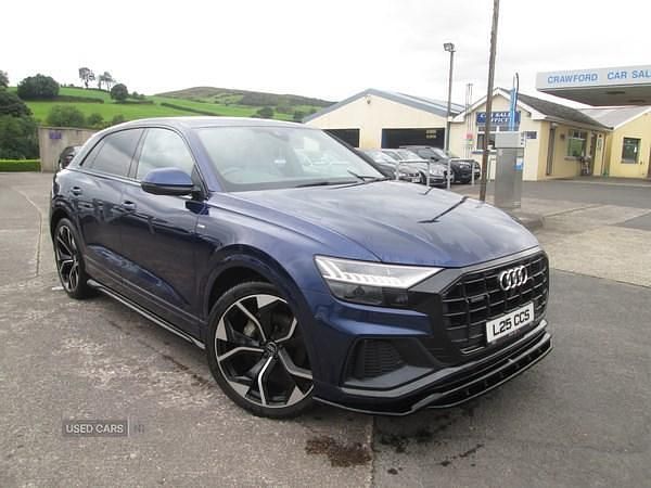 Blue Used 2021 Audi Q8 S-Line SUV | £39,995 (A bit pricey) - Image 1/4
