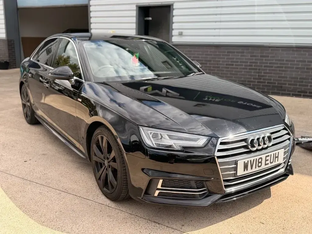 Used Audi A4 S-Line 150 HP (110 kW) 2018 Black Sedan