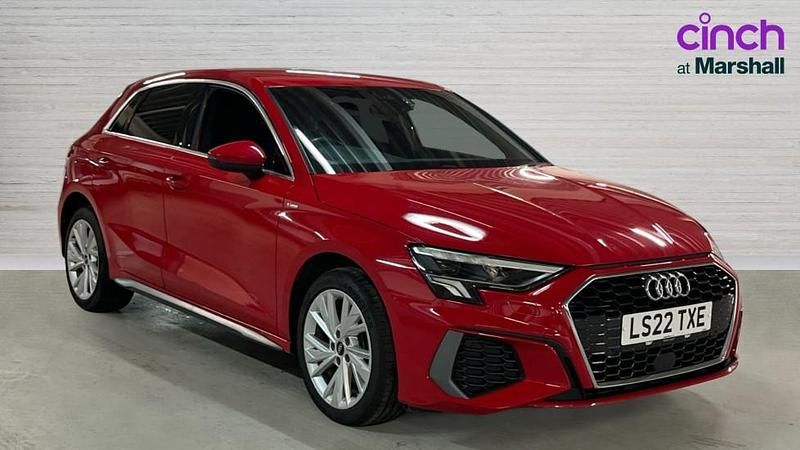Red Used 2022 Audi A3 e-tron S-Line Hatchback | £18,622 (Fair price) - Image 1/4