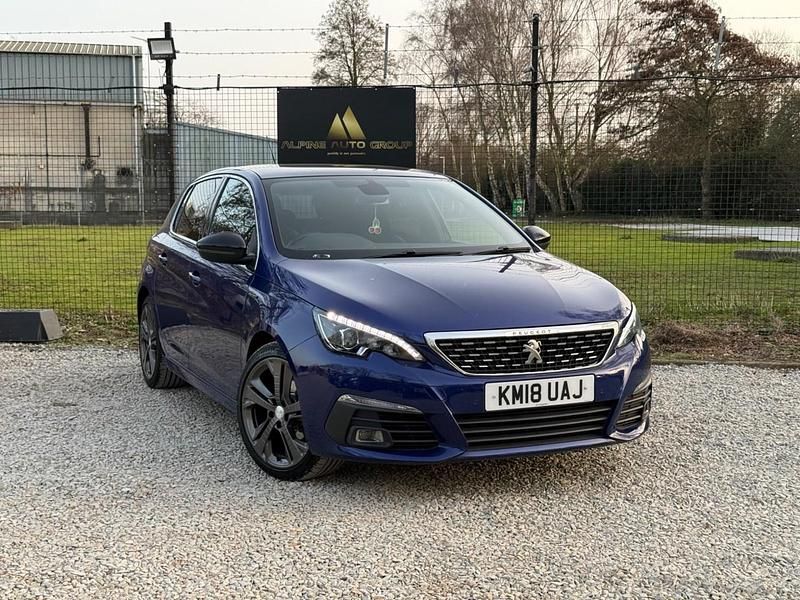 Used Peugeot 308 GT-line 130 HP (95 kW) 2018 Blue Hatchback
