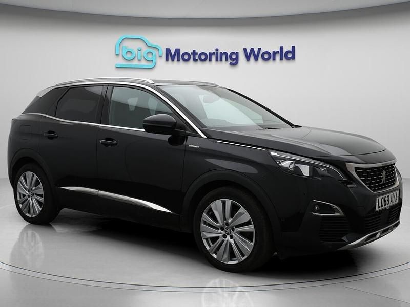 Black Used 2019 Peugeot 3008 GT-line Hatchback | £9,836 (Fair price) - Image 1/4