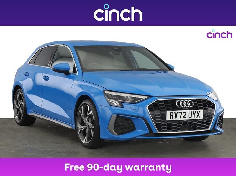 Blue Used 2022 Audi A3 S-Line Hatchback | £20,049 (Fair price) - Image 1/3