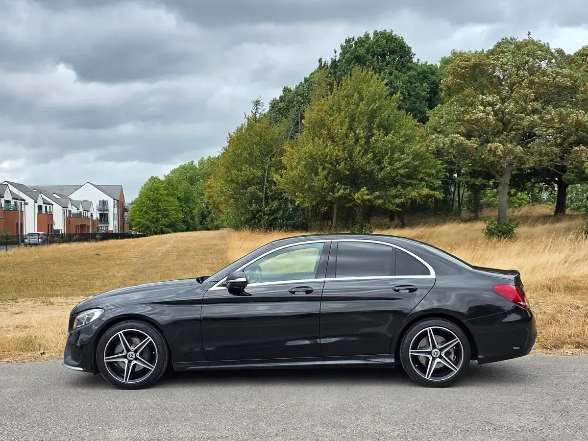 Used Mercedes C220 AMG line 170 HP (125 kW) 2015 Black Sedan