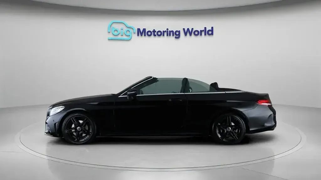 Used Mercedes C200 AMG line 198 HP (145 kW) 2019 Black Cabriolet