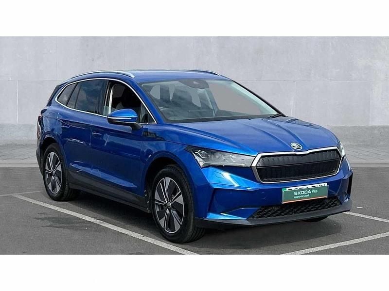 Race blue metallic Used 2024 Skoda Enyaq iV SUV | £29,390 (A bit pricey) - Image 1/4