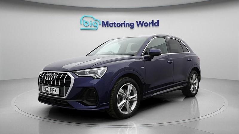 Begagnad Audi Q3 S-Line 150 HK (110 kW) 2021 Blå SUV