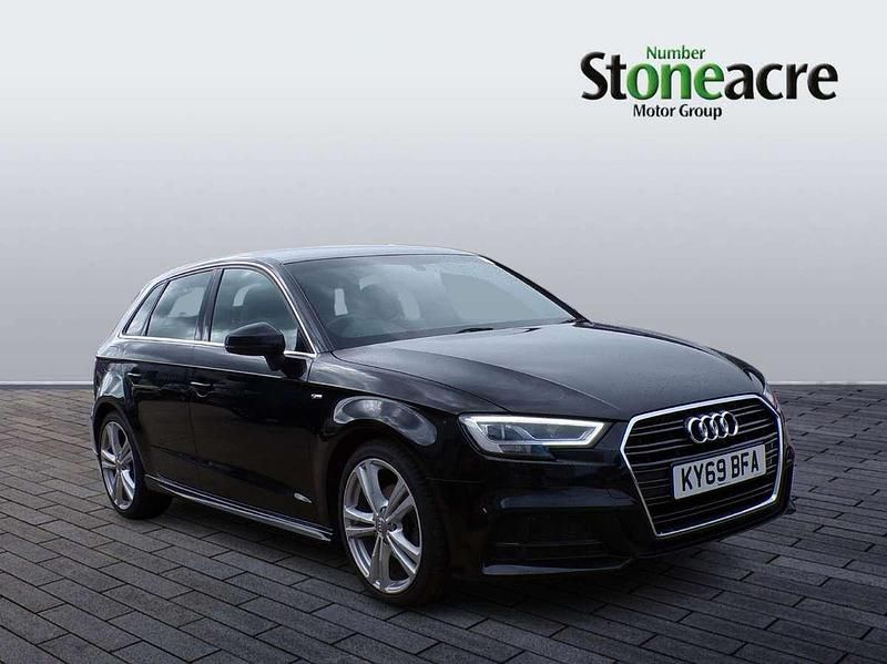 Black Used 2019 Audi A3 S-Line Hatchback | £14,295 (Fair price) - Image 1/4