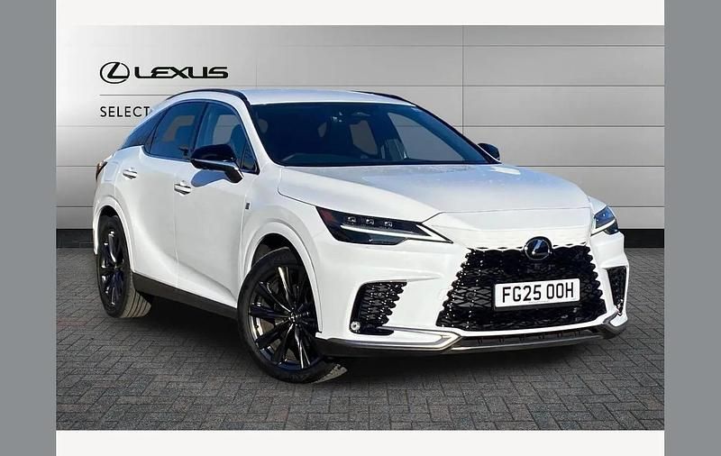F sport white Used 2025 Lexus RX450h+ Sport Design Packet SUV | £56,895 (Fair price) - Image 1/3