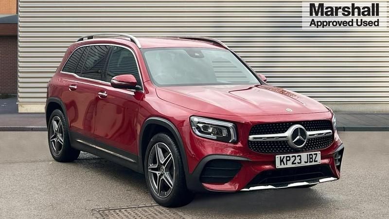Solid colorado red Used 2023 Mercedes GLB200 AMG Line Premium SUV | £27,863 (Fair price) - Image 1/4
