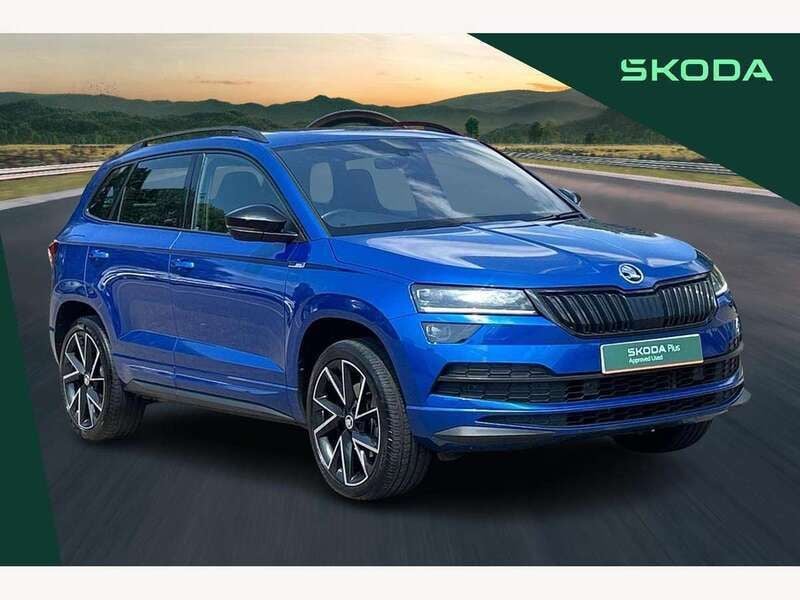 Blue Used 2021 Skoda Karoq SportLine SUV | £21,300 (Fair price) - Image 1/4