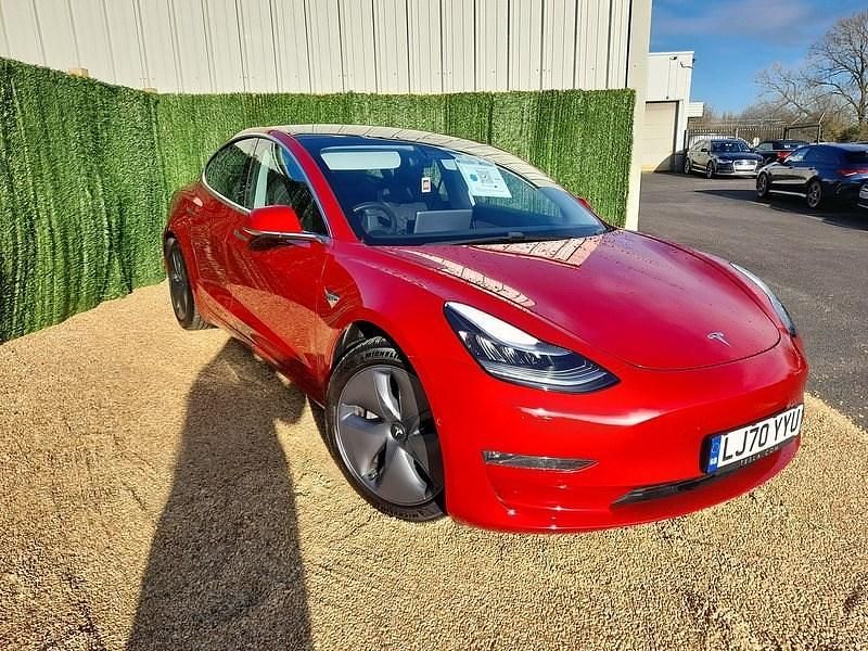 Used Tesla Model 3 Long Range AWD 366 kW (498 HP) 2020 Red Sedan