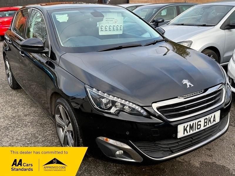 Black Used 2016 Peugeot 308 Allure Hatchback | £7,799 (Fair price) - Image 1/4