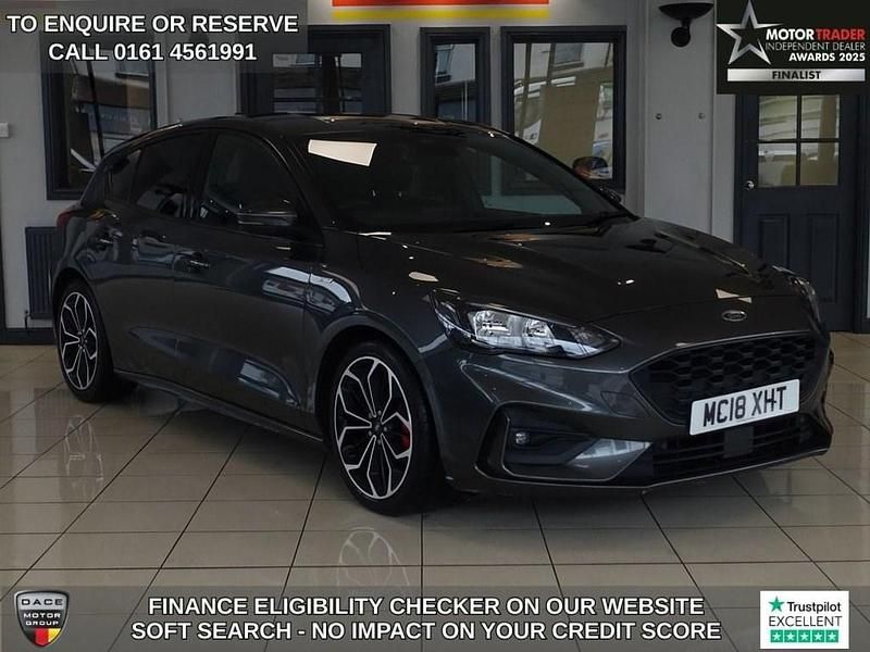 Grey Used 2018 Ford Focus ST-Line X Hatchback | £9,940 (Good price) - Image 1/4