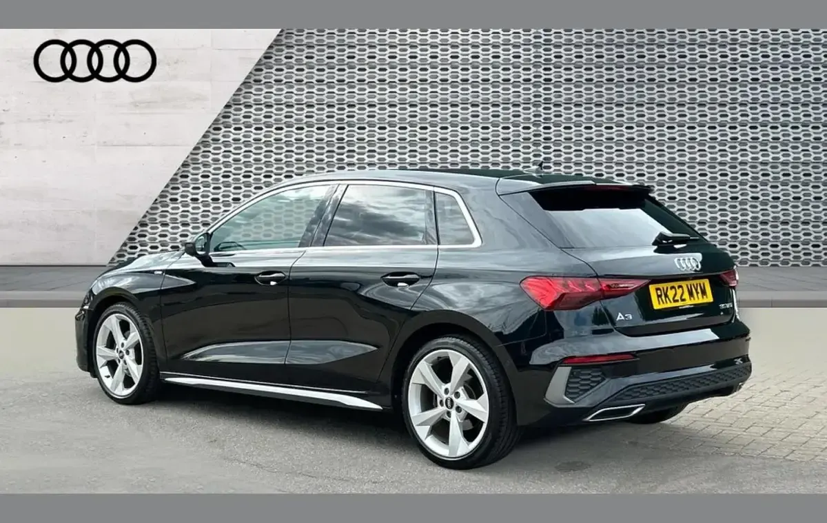 Used Audi A3 S-Line 147 HP (108 kW) 2022 Black Sedan