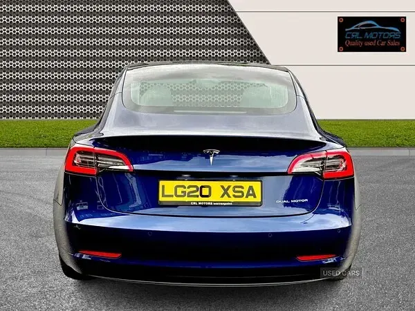 Used Tesla Model 3 Long Range AWD 366 kW (498 HP) 2020 Blue Sedan