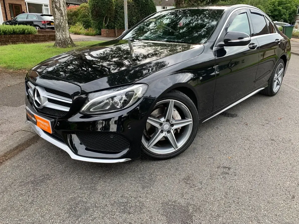 Used Mercedes C220 AMG line 170 HP (125 kW) 2015 Black Sedan