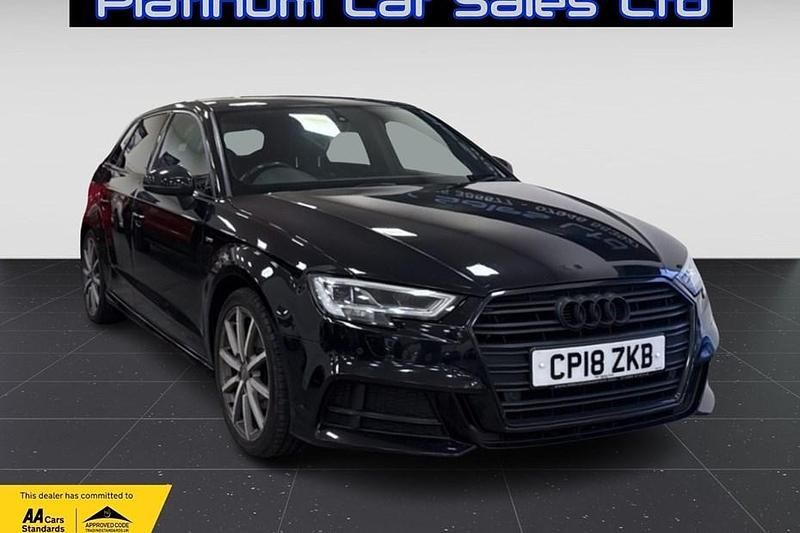 Used Audi A3 Black Edition 150 HP (110 kW) 2018 Black Sedan