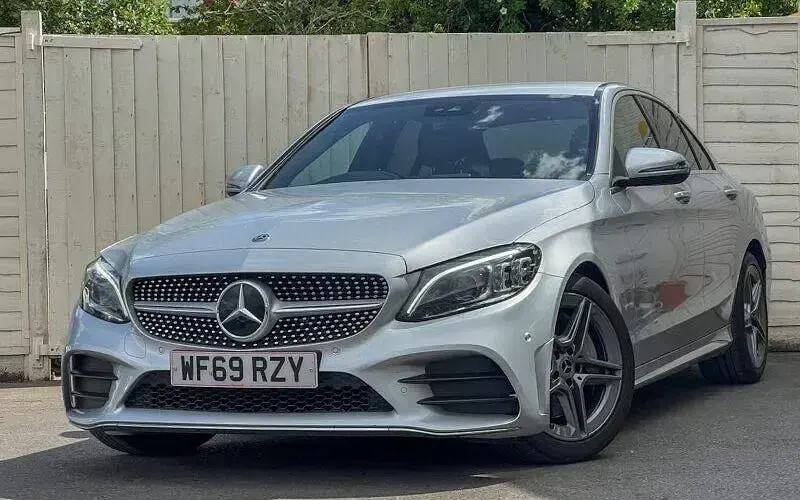 Used Mercedes C300 AMG line 245 HP (180 kW) 2019 Silver Sedan