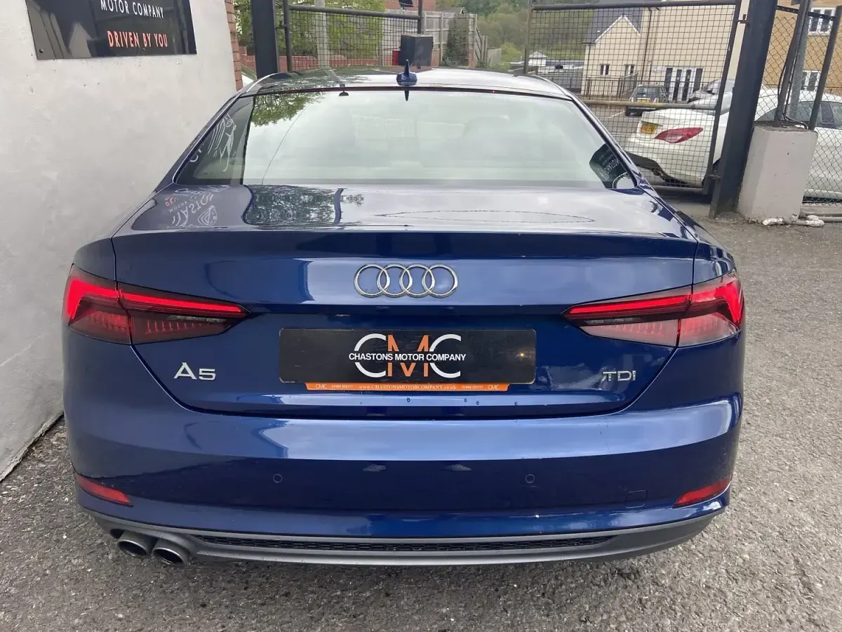 Used Audi A5 S-Line 190 HP (139 kW) 2018 Blue Coupe