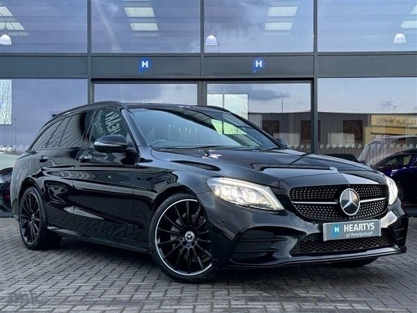 Black Used 2021 Mercedes C220 AMG line Estate | £22,450 (Expensive) - Image 1/1