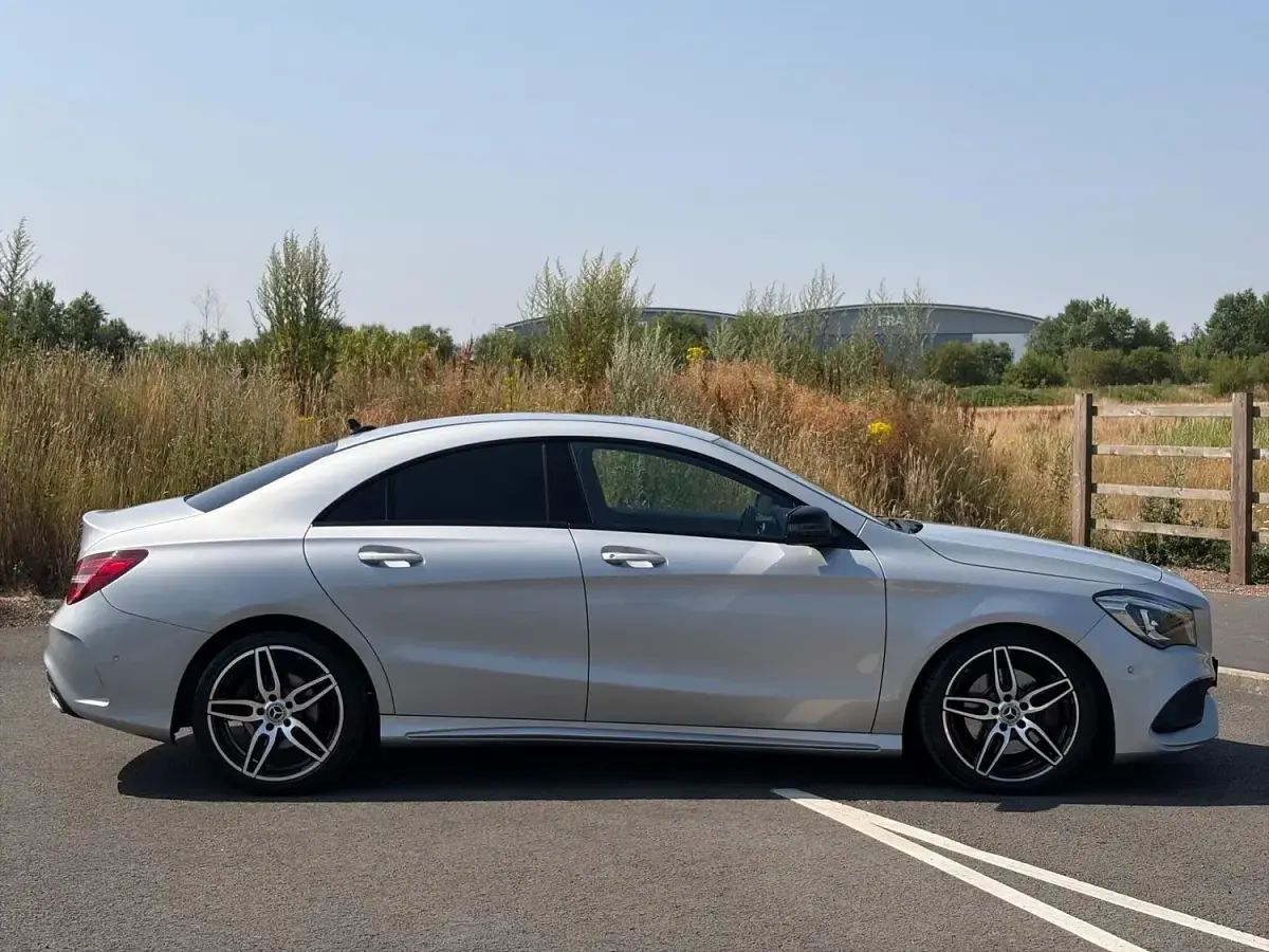 Used Mercedes CLA220 AMG line 177 HP (130 kW) 2018 Silver Coupe