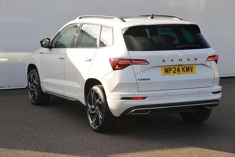 Used Skoda Karoq SportLine 150 HP (110 kW) 2024 Moon white metallic SUV