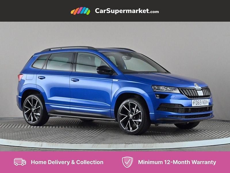 Blue Used 2020 Skoda Karoq SportLine SUV | £15,197 (Fair price) - Image 1/4