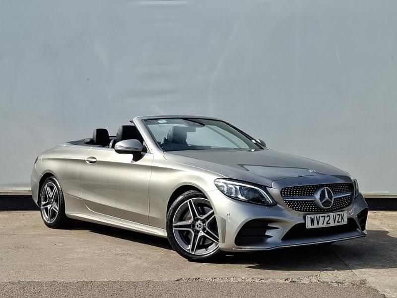 Silver Used 2022 Mercedes C300 AMG line Cabriolet | £27,998 (Fair price) - Image 1/4