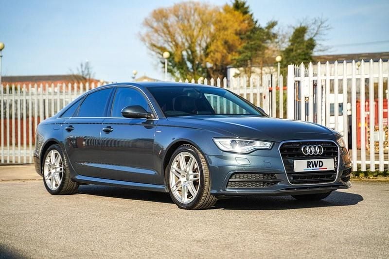 Used Audi A6 S-Line 204 HP (150 kW) 2014 Blue Sedan