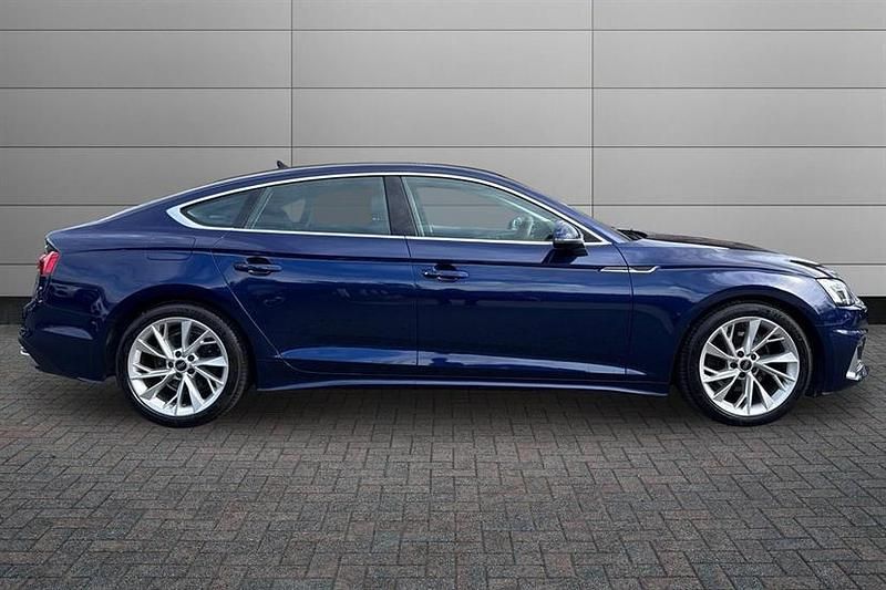 Used Audi A5 Sport 150 HP (110 kW) 2023 Navarra blue Coupe