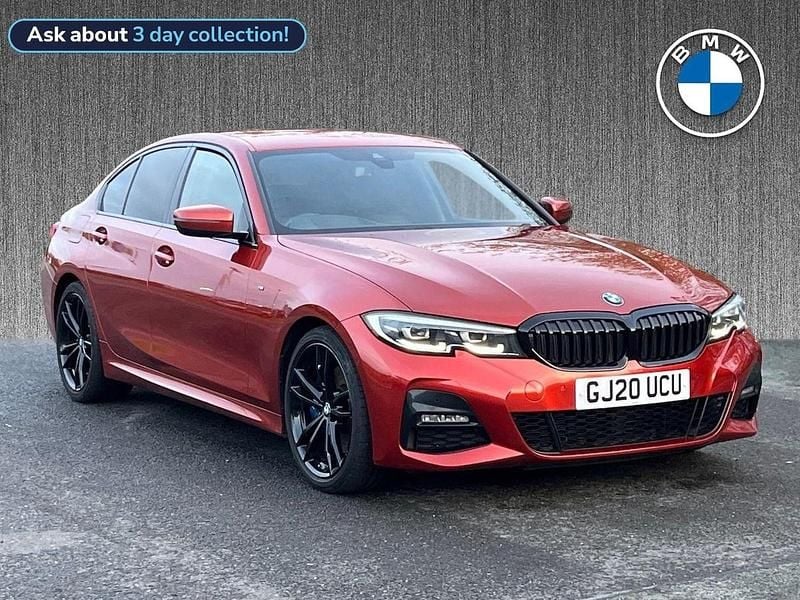 Sunset orange metallic paint Used 2020 BMW 320 M Sport Sedan | £21,139 (Fair price) - Image 1/4