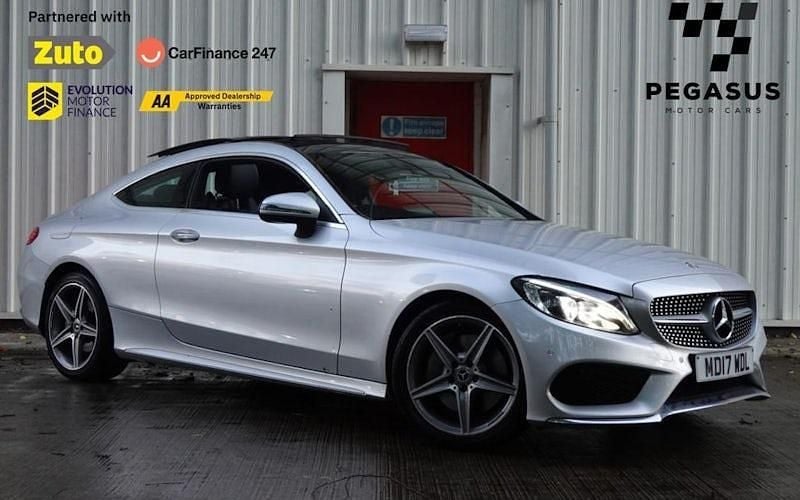 Used Mercedes C250 AMG Line Premium Plus 204 HP (150 kW) 2017 Silver Coupe