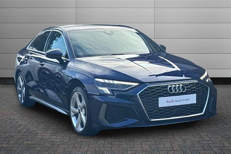 Used Audi A3 Comfort 150 HP (110 kW) 2023 Navarra blue Sedan