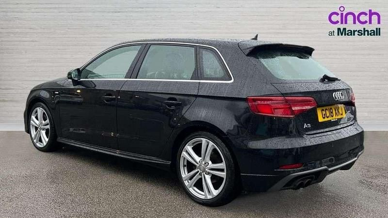 Begagnad Audi A3 S-Line 190 HK (139 kW) 2018 Svart Sedan