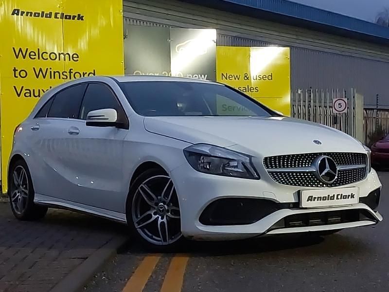 Used Mercedes A160 AMG line 102 HP (75 kW) 2018 White Hatchback