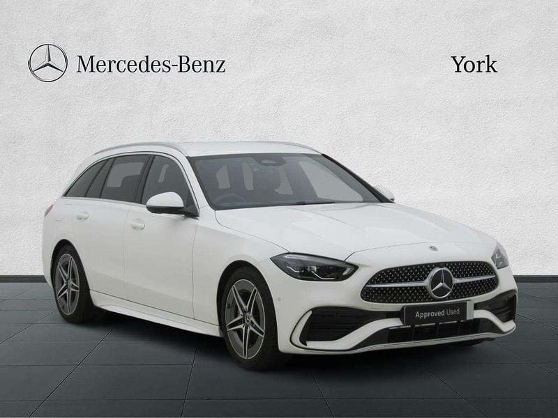 White Used 2025 Mercedes C200 AMG line Estate | £34,795 (Fair price) - Image 1/4