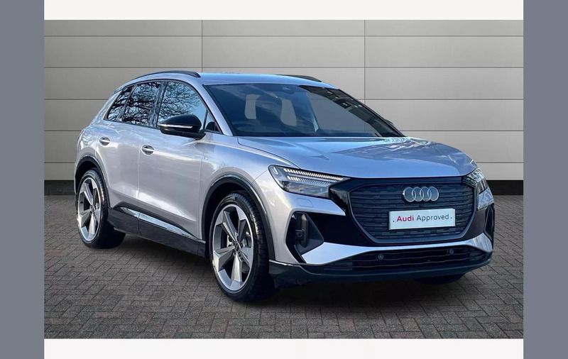 Silver Used 2024 Audi Q4 e-tron Black Edition SUV | £42,895 (Expensive) - Image 1/4