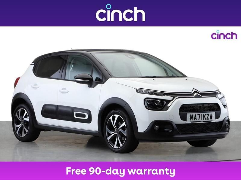 White Used 2021 Citroën C3 PureTech Hatchback | £11,199 (Fair price) - Image 1/3