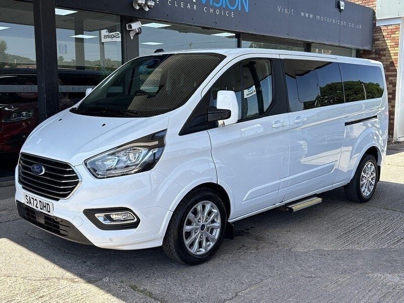 Frozen white (solid colour) Used 2022 Ford Tourneo Custom Titanium Sedan | £19,995 (Super price) - Image 1/4