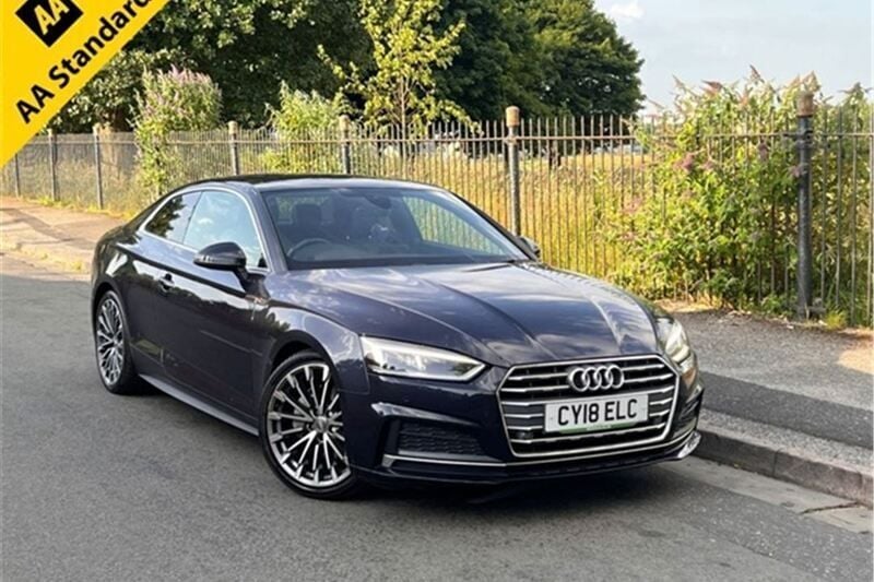 Blue Used 2018 Audi A5 S-Line Coupe | £16,295 (Good price) - Image 1/4