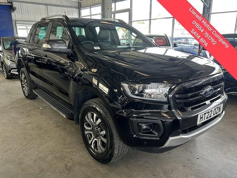 Agate black (premium paint) Used 2022 Ford Ranger Wildtrack Pickup | £18,495 (Super price) - Image 1/4
