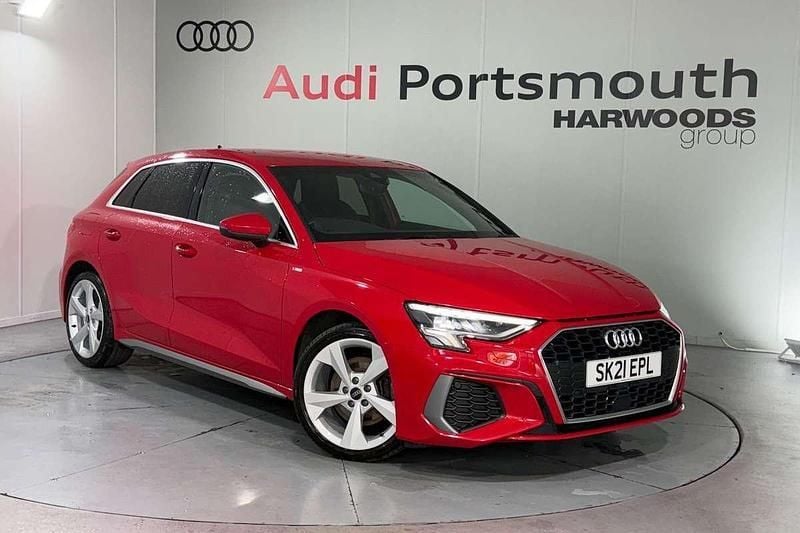 Red Used 2021 Audi A3 S-Line Hatchback | £16,990 (Fair price) - Image 1/4