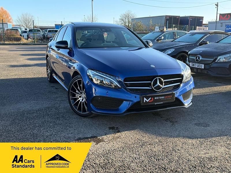 Blue Used 2017 Mercedes C250 AMG Line Premium Plus Sedan | £15,395 (Fair price) - Image 1/3