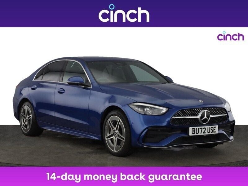 Blue Used 2022 Mercedes C300e AMG line Sedan | £29,349 (Fair price) - Image 1/3