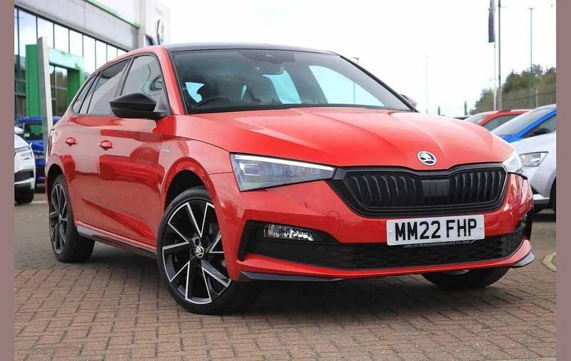 Velvet red metallic Used 2022 Skoda Scala Monte Carlo Hatchback | £16,550 (Fair price) - Image 1/4