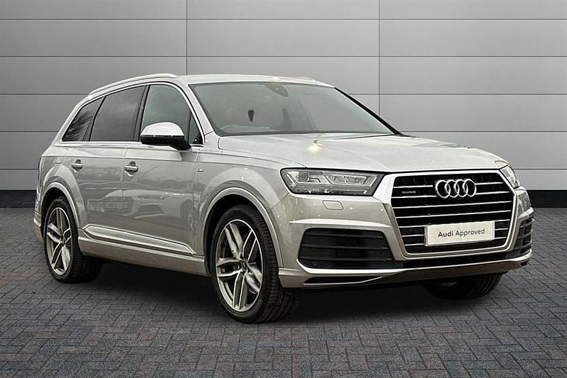 Silver Used 2019 Audi Q7 S-Line SUV | £27,595 (Good price) - Image 1/3