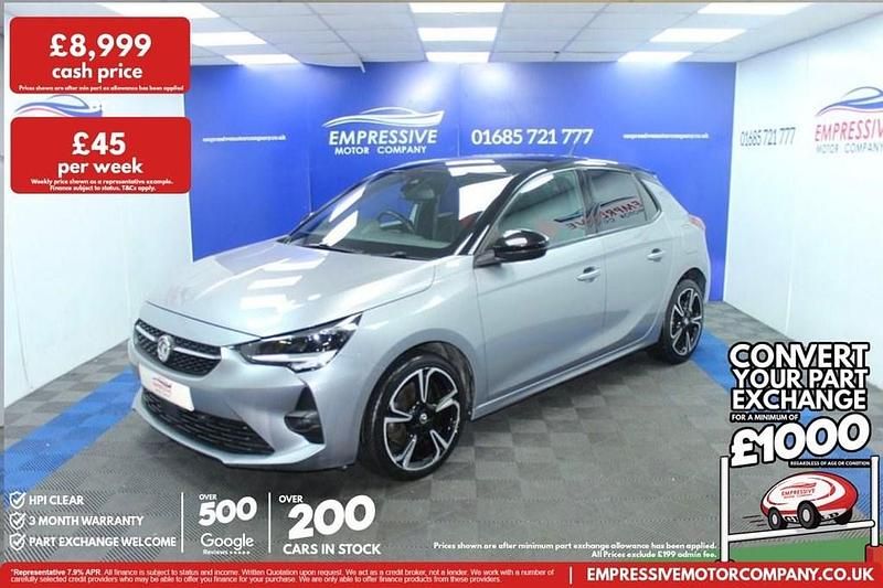 Used Vauxhall Corsa SRi 100 HP (73 kW) 2021 Grey Hatchback