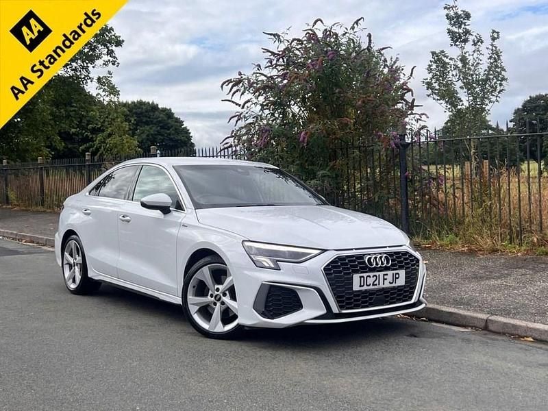 White Used 2021 Audi A3 S-Line Sedan | £15,495 (Fair price) - Image 1/4